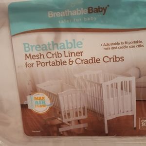 Breathable Baby mesh crib liner